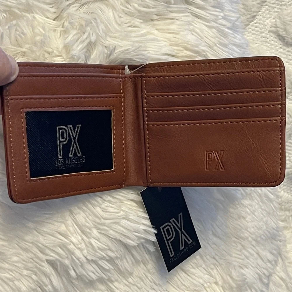 PX Los Angeles Men’s Evan Bi-Fold Wallet in Brown